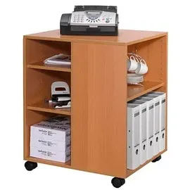 Durable Bürowagen buche 3 Ebenen 52,8 x 59,2 x 74,8 cm