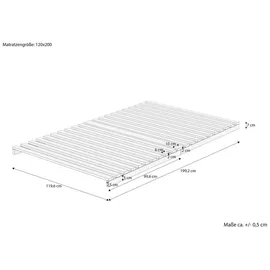 Erst-Holz Extra metallfreier Lattenrost Fichte mit 21 Leisten 100 x 200 cm