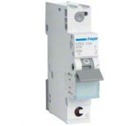 Hager Leitungsschutzschalter MBS 106, 6A, 1-polig - QuickConnect
