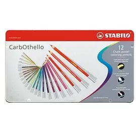 Stabilo CarbOthello ARTY+ Kreidestift sortiert, 12er-Set, Metalletui