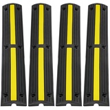 Vevor 4x 1-Kanal Schlauchbrücke Kabelbrücke Überfahrschutz Kabel Kanalgröße 3x2cm Max. Tragfähigkeit 8164kg pro Achse Schwellenrampe Ideal für Wohngebiete Private Garagen Gärten