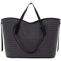 Coccinelle Never Without Bag Shopper Baumwolle/Leder Grau/Mehrfarbig