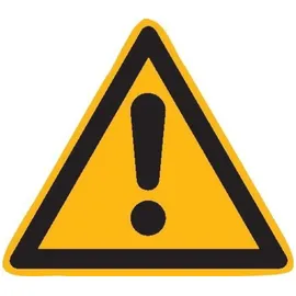 WOLK Warnschild Allgemeines Warnzeichen Folie selbstklebend 50 mm