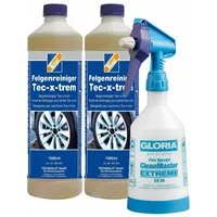 Technolit Felgenreiniger Tec-x-trem 2x 1 Liter inkl. Sprühflasche 500