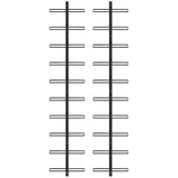 vidaXL Wand-Weinregale für 20 Flaschen 2 Stk. Schwarz Metall