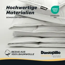 DUNLOPILLO Gänsedaunenbettdecke DUNLOPILLO "Dunlopillo Supreme Deluxe, "NEUHEIT" in Größe 135x220 & 155 220 cm", weiß, B:135cm L:200cm, Bezug: 100% Baumwolle.
