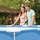 Intex Canopy Metallrahmen Pool mit Überdachung (183x38cm) mit Wassersprüher Kinderpool Planschbecken