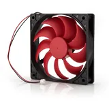 Neuftech 120 mm PC Gehäuselüfter Netzteil Lüfter leise Kühler 2 pin DC 12V - rot