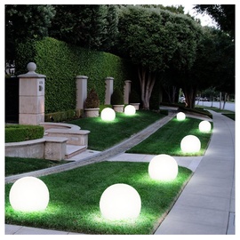 ETC Shop 8er Set LED Außen Solar Lampen Kugel Design Erd Spieß Steck Leuchten Garten Weg Beleuchtung
