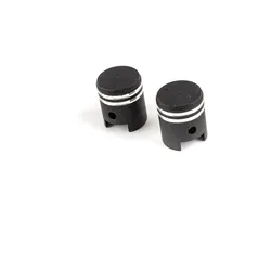 Ventilkappen Piston / Kolben schwarz eloxiert