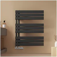 EMKE Handtuchheizkörper 762 x 600 mm 479 W schwarz Mittelventil