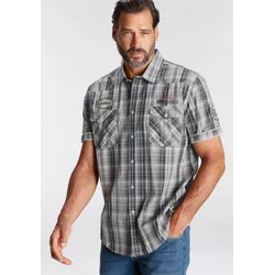 Kurzarmhemd, im Karodesign, Gr. 5XL (51/52) - N-Gr, blau-weiß-kariert, , 558758-5XL N-Gr