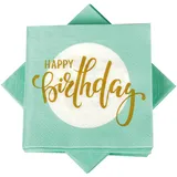 Bestlivings Servietten 33 x 33 cm 3 Lagig 20er Pack Happy Birthday