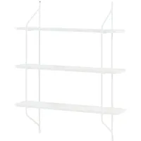 [en.casa] Wandregal Østfold 100 x 80 x 21 cm Weiß