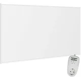 Viesta Infrarot Wandheizung mit Thermostat – flaches Carbon Crystal Heizpaneel – elektrische Infrarotheizung Wandmontage – Weiß