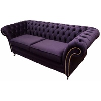 JVmoebel Chesterfield-Sofa, Sofa Dreisitzer Chesterfield Klassisch Design Wohnzimmer Couch lila