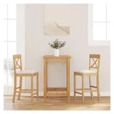 vidaXL Barhocker mit Kissen 2 Stk. Natur 4102549 Braun