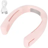 Wiederaufladbarer Nackenventilator Über Usb, 80 Löcher, 4000-5500 U/min, Tragbarer Rosa Ventilator Für Den Außen- Und Innenbereich.