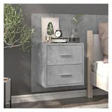 vidaXL Nachtschrank Betongrau 52,10 x 32,5 x 95 cm Grau