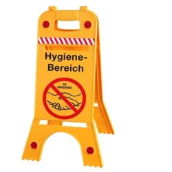 Warnaufsteller - Hygiene-Bereich No Handshake - 308647/1 - Gr. 28 cm x 66 cm - Warnschild Aufsteller