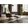 KAWOLA Relaxsessel FERREIRA Leder 78 x 106 x 78 cm grau mit Hocker