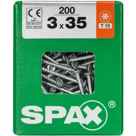 SPAX Senkkopfschrauben T-Star 3 mm x 35 mm 200 Stück