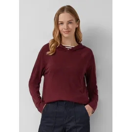 s.Oliver Meliertes Longsleeve aus Stretchjersey mit Kapuze - 48
