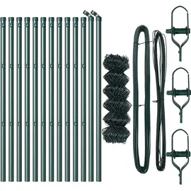 vidaXL Zaunpfosten 25 x 940 cm Grün/Stahl