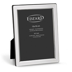 EDZARD Bilderrahmen Salerno, versilbert und anlaufgeschützt, für 13×18 cm Foto – Fotorahmen, Rahmen für Foto zum Hinstellen und Aufhängen silberfarben