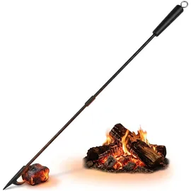 Relaxdays Schürhaken Eisen 91,5 cm Schwarz