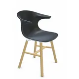 Infiniti Stuhl Loop Retro Kunststoff Schwarz