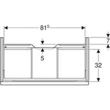 Geberit iCon Waschtischunterschrank 1 Auszug, 502312JH1