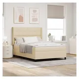 vidaXL Boxspringbett 140 x 200 cm Creme