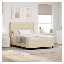 vidaXL Boxspringbett 140 x 200 cm Creme