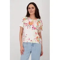 Monari T-Shirt »Shirt Blumenverlauf allov.«, Mit Rundhalsausschnitt Monari cream