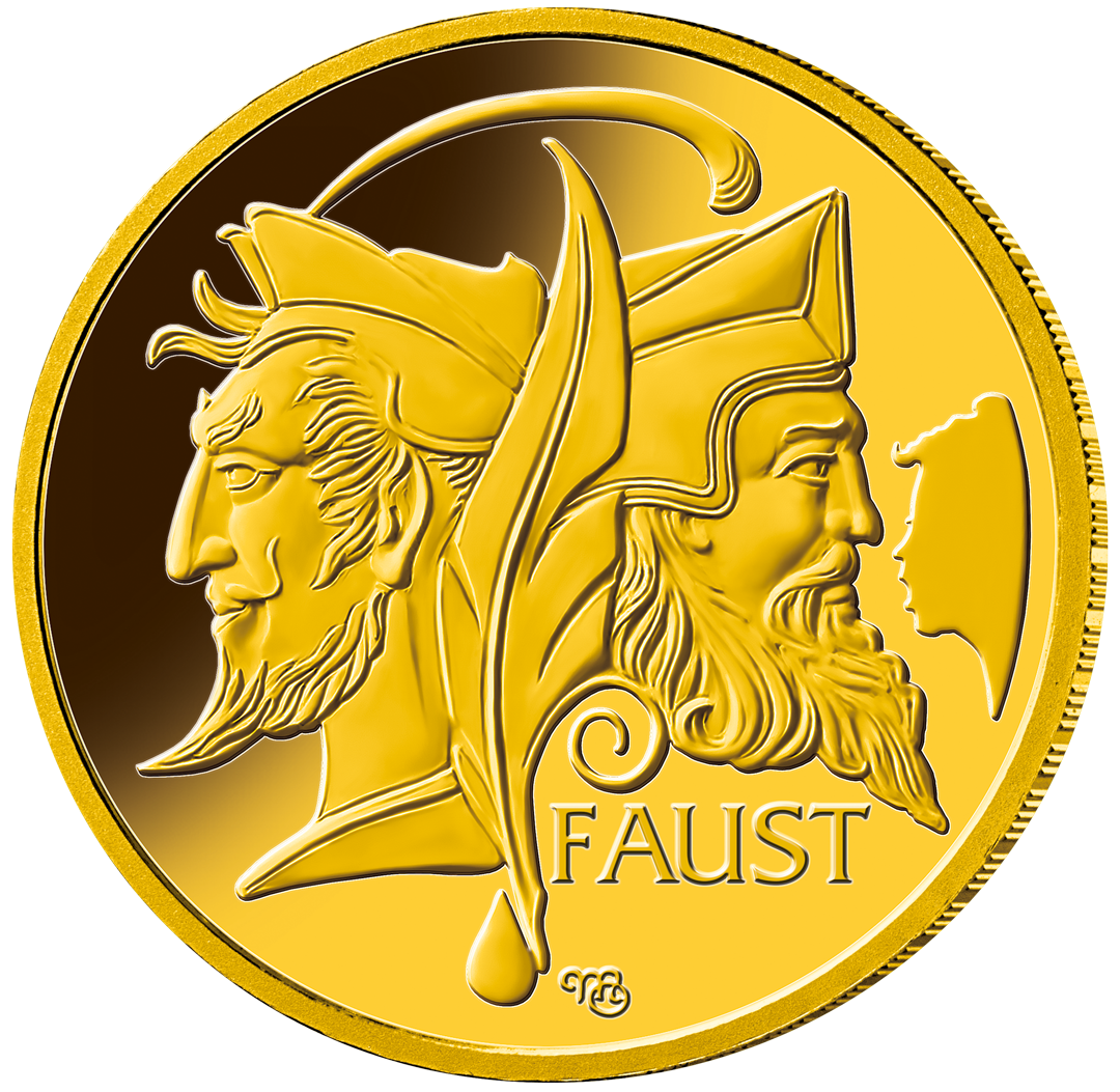 2er-Premium-Set der 100-Euro-Goldmünze 2023 "Faust" als Special Artist Edition