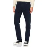 Herren Red Kabel Straight Jeans Blue Black 42W 32L