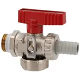 Simplex KFE-Kugelhahn G 1/2" Durchgang mit Flügelgriff und Schlauchverschraubung