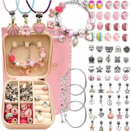 Kruzzel Schmuckset Schmuckbastelset 69 Stück 3 Armbänder 3 Halsketten