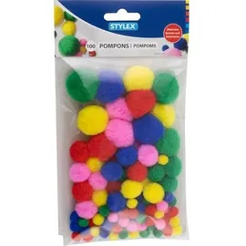 Stylex Pompons, 100 Stück im Beutel