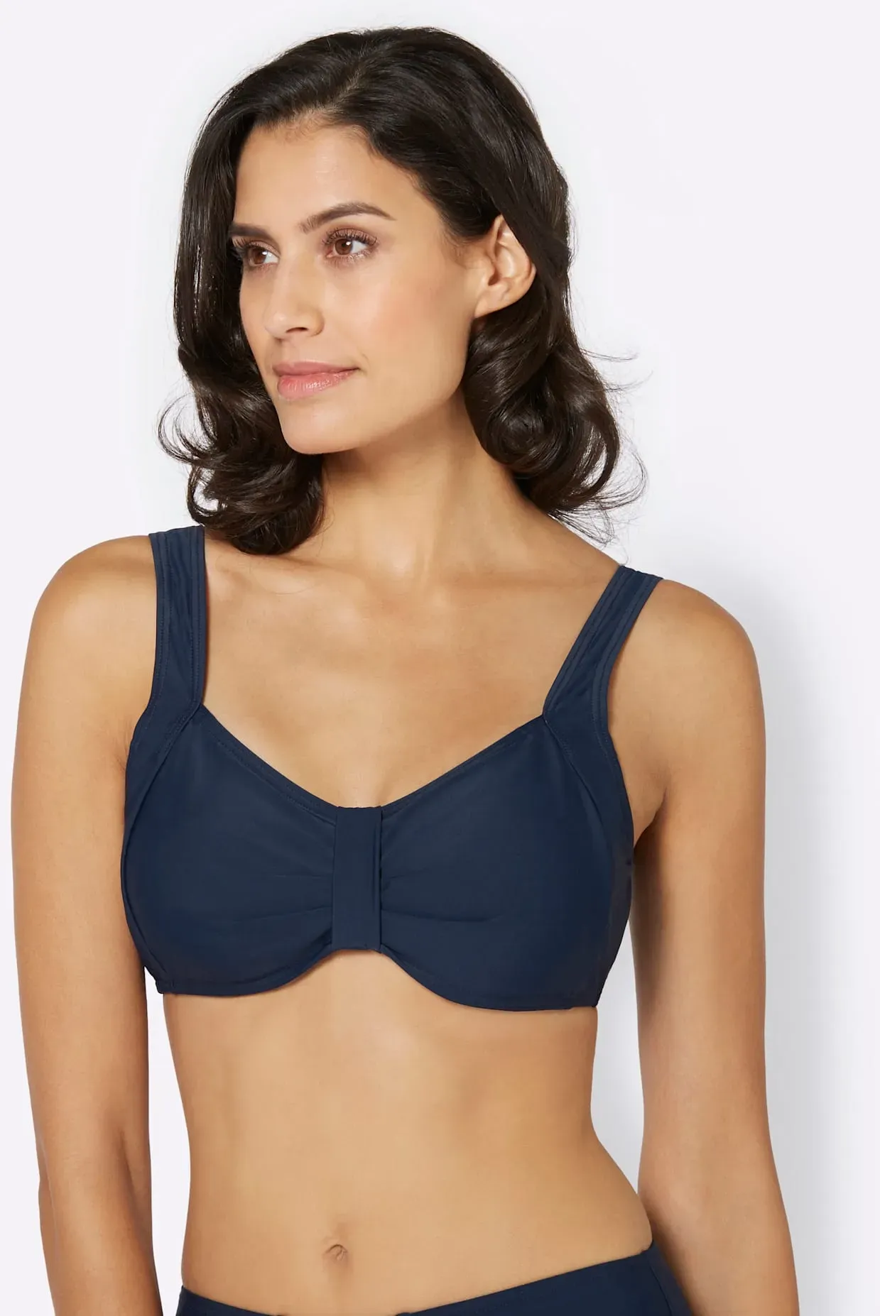 Bustier-Bikini-Top FEEL GOOD Gr. 52, Cup D, blau (marine) Damen Bikini-Oberteile Bikini-Oberteil Bikinis