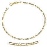 Firetti Goldarmband »Schmuck Geschenk Gold 333 Armkette Figarokette«, Made in Germany, 75200520-23 gelb