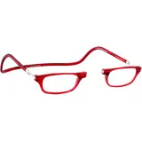 CliC Eyewear CliC Eyewear Lesebrille Original Damen- und Herren-Lesebrille flexibel Magnet-Lesebrille für Damen und Herren Kleine Lesebrille Rot, 1.0 - 1.0