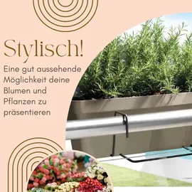 GarPet Blumenkasten 60 x 16 x 16 cm Schwarz