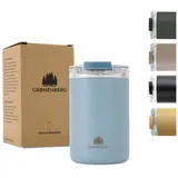 Groenenberg Thermobecher 350ml | Kaffeebecher to go 100% Auslaufsicher | Hält mind. 4 h warm | Coffee to go Becher aus recyceltem Edelstahl