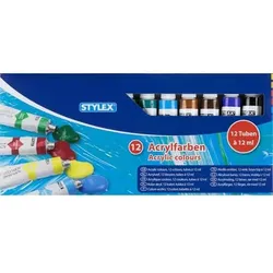 Acrylfarbe 12 Stück matt