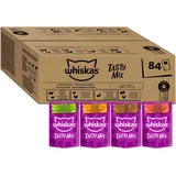 Whiskas Adult 1+ Katzennassfutter Tasty Mix Country Collection in Sauce, 84 Portionsbeutel, 84x85g (1 Großpackung) – Hochwertiges Katzenfutter nass, für ausgewachsene Katzen