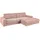 KAWOLA Ecksofa Lana Cord Recamiere rechts rosa