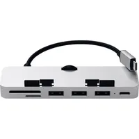 Satechi USB-C Clamp Hub Pro Multi-Port Adapter Silber