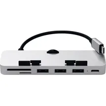Satechi USB-C Clamp Hub Pro Multi-Port Adapter Silber